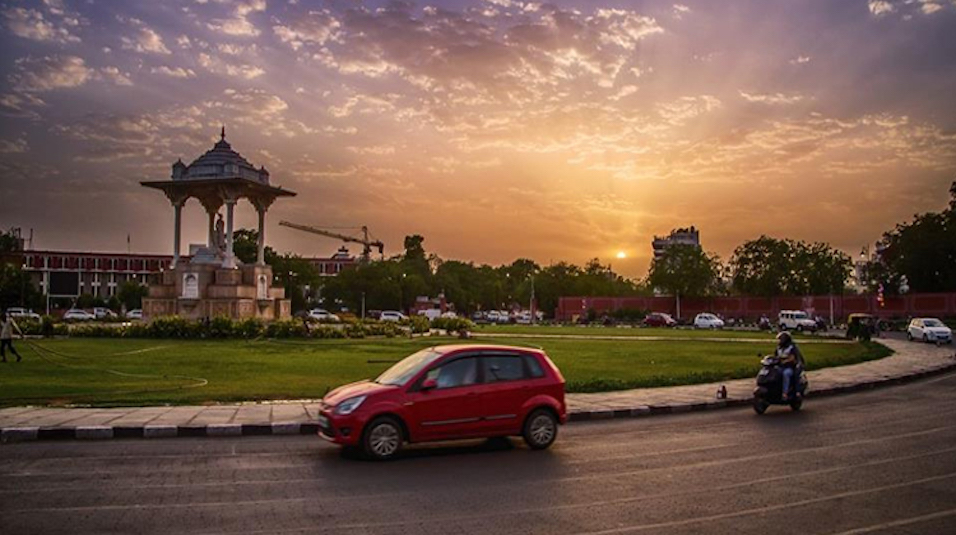 sunset in jaipur