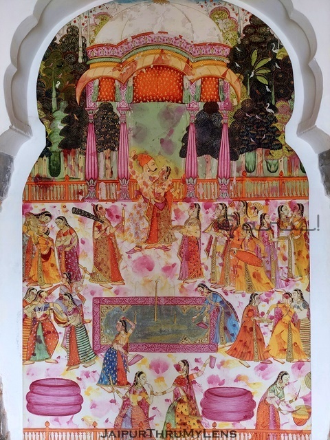 holi-festival-in-jaipur-mela-mahal-jal-mahal-palace
