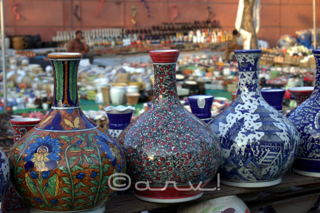 Khurja pottery for sale in exhibition at jawahar kala kendra jaipur